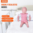 Εκπαιδευτικό ανδρείκελο VEVOR Infant CPR, Heimlich Maneuver and Cardiopulmonary Resuscitation (CPR), επαγγελματικό ανδρείκελο εκπαίδευσης απόφραξης αεραγωγού βρεφών, μοντέλο εμφράγματος μωρού για εκπαίδευση