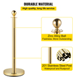 VEVOR Stanchion Post Queue από ανοξείδωτο ατσάλι 6 τεμ. με 4 Red Velvet Ropes, Crowd Control Barriers με / Fillable Base για έλεγχο του πλήθους σε θέατρα, ξενοδοχεία, καζίνο, εκδηλώσεις στο κόκκινο χαλί, εκδοτήρια εισιτηρίων και άλλα, (6 τεμάχια, ασημί)