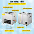 VEVOR 10L Digital Ultrasonic Cleaner Heater Timer Jewelry Glasses Cleaning