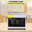 VEVOR 3L Digital Ultrasonic Cleaner Heater Timer Jewelry Glasses Cleaning