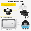 VEVOR Ultrasonic Vinyl Record Cleaner 6L 40kHz Vinyl Ultrasonic Cleaning Ponb Control Record Ultrasonic Cleaner 8 Records Vinyl Sonic Cleaner Δεξαμενή από ανοξείδωτο χάλυβα με μηχανικό θερμαντήρα &amp; χρονοδιακόπτη