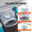 VEVOR Analytical Balance Lab Scale 500g x 0,001g 13 Units with Windshield LCD