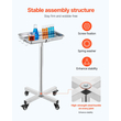 VEVOR Mobile Mayo Stand Δίσκος Mayo από ανοξείδωτο ατσάλι 25,2&quot;-39,8&quot; με αφαιρούμενο δίσκο