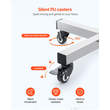 VEVOR Mobile Mayo Stand Δίσκος Mayo από ανοξείδωτο ατσάλι 25,2&quot;-39,8&quot; με αφαιρούμενο δίσκο