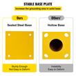 VEVOR Safety Bollard 24&quot;x4.5&quot; Safety Barrier Bollard 4-1/2&quot; OD 24&quot; Height Yellow Powder Coat Pipe Steel Barrier with 4 Free Bots Anchor for Sensible Area Area