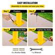 Στύλος ασφαλείας VEVOR 42&quot;x5.5&quot;, 5-1/2&quot; OD 42&quot; Height Safety Barrier Bollard, Yellow Powder Coat Pipe Steel Safety Barrier, με 4 δωρεάν μπουλόνια αγκύρωσης, για ευαίσθητη περιοχή στην κυκλοφορία