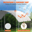 VEVOR Chicken Coop, 9,8x6,5x6,5ft Walk-in Large Metal Chicken Run για αυλή με αδιάβροχο κάλυμμα, Doom Roof Hen House με κλειδαριά ασφαλείας για εξωτερικούς χώρους και πίσω αυλή, φάρμα, Duck Rabbit Cage Στυλό πουλερικών