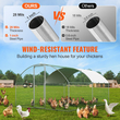 VEVOR Large Metal Chicken Coop, 9,8x12,9x6,5 ft Walk in Chicken Run for Yard με αδιάβροχο κάλυμμα, Doom Roof Hen House με κλειδαριά ασφαλείας για εξωτερικούς χώρους και πίσω αυλή, φάρμα, Duck Rabbit Cage Στυλό πουλερικών