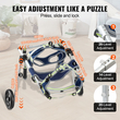Αναπηρικό αμαξίδιο VEVOR 2 Wheels Pet για Πίσω Πόδια Σκύλος Αναπηρικό καροτσάκι/Ρυθμιζόμενο καρότσι(S)