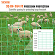 Ηλεκτρικό δίχτυ VEVOR φράχτη, 35&quot; Υ x 164&#039; L, PE Net περίφραξη με στύλους &amp; διπλές ακίδες, φορητό πλέγμα για κατσίκες, πρόβατα, αρνιά, ελάφια, γουρούνια, σκύλους, που χρησιμοποιούνται σε αυλές, φάρμες και ράντζα