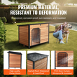 VEVOR Outdoor Dog House, Αδιάβροχο Μονωμένο Σπίτι σκύλων με Υπερυψωμένο Δάπεδο, Anti-Bite Wood Dog House Εξωτερικός σιδερένιος σκελετός, Ανοιχτή οροφή, για μεσαίους έως μεγάλους σκύλους