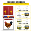 VEVOR Automatic Chicken Coop Door, Auto Open/Close, Gear Lifter Galvanized Poultry Gate με βραδινό και πρωί καθυστερημένο άνοιγμα και αισθητήρα φωτός, οθόνη LCD με μπαταρία, για πάπια, κόκκινο
