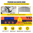 VEVOR Automatic Chicken Coop Door, Auto Open/Close, Gear Lifter Galvanized Poultry Gate με βραδινό και πρωί καθυστερημένο άνοιγμα και αισθητήρα φωτός, οθόνη LCD με μπαταρία, για πάπια, γκρι