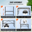 Βάση VEVOR Livestock Stand κοπής κατσίκας 21&quot;-33&quot; Ύψος 47x23 σε Μαύρο Επιτραπέζιο