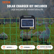 VEVOR Ηλεκτρικό δίχτυ για περίφραξη, 48&quot; Υ x 100&#039; L, Περίφραξη δίχτυ PE με ηλιακό φορτιστή/στύλοι/πασσάλων διπλής ακίδας, φορητό πλέγμα για κοτόπουλα, πάπιες, χήνες, κουνέλια, που χρησιμοποιούνται σε αυλές, φάρμες, ράντζα
