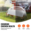 VEVOR Chicken Tunnels, 287 x 78,7 x 24,2 inch (LxWxH) Chicken Tunnels for Yard, Portable Chicken Tunnels for Outside with Corner Frames, 2 Set, Κατάλληλο για κοτόπουλα, πάπιες, κουνέλια