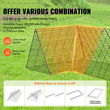 VEVOR Chicken Tunnels, 157,5 x 39,4 x 24,2 ίντσες (ΜxΠxΥ) Σήραγγες κοτόπουλου για αυλή, φορητές σήραγγες κοτόπουλου για εξωτερικό με γωνιακό πλαίσιο, κοτέτσι, κατάλληλο για κοτόπουλα, πάπιες, κουνέλια