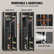 VEVOR 6 Rifles Gun Safe, Rifle Safe με δακτυλικό αποτύπωμα &amp; κλειδαριά ψηφιακού πληκτρολογίου, ντουλάπι αποθήκευσης όπλων με ενσωματωμένο ντουλάπι αποθήκευσης και αφαιρούμενο ράφι αποθήκευσης για πιστόλια &amp; Home Long Gun