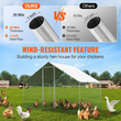 VEVOR Large Metal Chicken Coop, 9,8x6,5x6,5ft Walk-in Chicken Run με αδιάβροχο κάλυμμα, Spire Roof Kot House με κλειδαριά ασφαλείας για εξωτερικούς χώρους και πίσω αυλή, φάρμα, Duck Rabbit Cage Στυλό πουλερικών