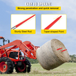 VEVOR Hay Spear 32&quot; Bale Spear 1350 lbs, Bale Spike Γρήγορη προσάρτηση Τετράγωνες λόγχες Hay Bale 1,4&quot; πλάτος, με κόκκινη επίστρωση Πιρούνια δέματος, Bale Hay Spike με εξάγωνο παξιμάδι &amp; μανίκι για κουβάδες Τρακτέρ Φορτωτές