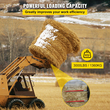 VEVOR Pair Hay Spear 43&quot; Bale Spear 3000 lbs, Bale Spike Quick Attach Square Hay Bale Spears 1 3/4&quot;, Red Coated Bale Forks, Bale Hay Spike with Hex Nut &amp; Sleeve for Buckets Tractors Loaders