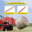 VEVOR Pair Hay Spear 49&quot; Bale Spear 3000 lbs, Bale Spike Quick Attach Square Hay Bale Spears 1 3/4&quot;, Red Coated Bale Forks, Bale Hay Spike with Hex Nut &amp; Sleeve for Buckets Tractors Loaders