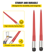VEVOR Pair Hay Spear 39&quot; Bale Spear 3000 lbs, Bale Spike Quick Attach Square Hay Bale Spears 1 3/4&quot;, Red Coated Bale Forks, Bale Hay Spike with Hex Nut &amp; Sleeve for Buckets Tractors Loaders