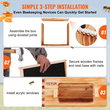 VEVOR Bee Hive Deep Box Starter Kit, 100% με επίστρωση κερί μέλισσας φυσικό ξύλο κέδρου, Κιτ κυψέλης Langstroth με 10 πλαίσια και θεμέλια, διαφανή ακρυλικά παράθυρα για αρχάριους και επαγγελματίες μελισσοκόμους