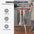 VEVOR Manual Honey Extractor, 2/4 Frames Honey Spinner Extractor, Ανοξείδωτο ατσάλι μελισσοκομική εξαγωγή, κυψελωτό τύμπανο με καπάκι, φυγοκεντρικός εξοπλισμός μελισσοκομίας με βάση ρυθμιζόμενου ύψους