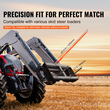 VEVOR 49&quot; Hay Spear, Bale Spears 1600lbs Loading Capacity, Skid Steer Loader Tractor Attachment with 2pcs 17,5&quot; Stabilizer Spears, Quick Attach Spike Forks