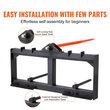 VEVOR 49&quot; Hay Spear, Bale Spears 1600lbs Loading Capacity, Skid Steer Loader Tractor Attachment with 2pcs 17,5&quot; Stabilizer Spears, Quick Attach Spike Forks
