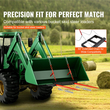 VEVOR 49&quot; Hay Spear, Bale Spears 3000lbs Loading Capacity, Skid Steer Loader Tractor Bucket Attachment with 2 τμχ 17,5&quot; Stabilizer Spears and 60&quot; Chain, Quick Attach Spike Forks