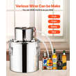 VEVOR Moonshine Still 5 Gal Water Alcohol Distiller Kit ζυθοποιίας από ανοξείδωτο χάλυβα
