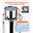 VEVOR Moonshine Still 5 Gal Water Alcohol Distiller Kit ζυθοποιίας από ανοξείδωτο χάλυβα