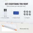 Λευκός πίνακας VEVOR Calendar, 36 x 24 ίντσες Magnetic Dry Erase Calendar Board, Monthly Planner Whiteboard για τοίχο, 1 Magnetic Erase &amp; 2 Dry Erase Marker &amp; Mobile Tray for Restaurant Office Home School
