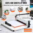 VEVOR Paper Cutter 17&quot; A3 Guillotine Paper Trimmer 400 Sheet Capacity Metal Base