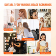 VEVOR 5 in 1 Professional Makeup Train Case Θήκη καλλυντικής αλουμινίου, κυλιόμενη θήκη μακιγιάζ Εξαιρετικά μεγάλο καρότσι μακιγιάζ Travel Organizer, με περιστρεφόμενους τροχούς 360° &amp; Ρυθμιζόμενη ράβδο έλξης, Μαύρη