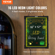 VEVOR LED Πίνακας γραφής μηνυμάτων 16&quot;x12&quot; Φωτιζόμενος διαγραφόμενος φωτισμένος πίνακας κιμωλίας