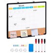 VEVOR 24&quot;x18&quot; Μηνιαίο ημερολόγιο Whiteboard &amp; Cork Board με πλαίσιο αλουμινίου