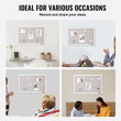 VEVOR 30&quot;x20&quot; Λευκός Πίνακας Φελλού με Επιτοίχια Πίνακας Ανακοινώσεων σε Επιφάνεια Λινού