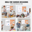 VEVOR 36&quot;x 24&quot; Λευκός Πίνακας &amp; Πίνακας Φελλού Συνδυασμός με Πλαίσιο Αλουμινίου για Σχολικό Σπίτι