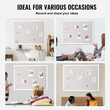 VEVOR 48&quot;x36&quot; Λευκός Πίνακας Φελλού με Επιτοίχια Πίνακας Ανακοινώσεων σε Επιφάνεια Λινού