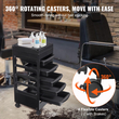 Καροτσάκι VEVOR Beauty Salon, Πλαστικό καρότσι κομμωτηρίου για στυλίστα με 5 αφαιρούμενα συρτάρια &amp; θήκη στεγνωτηρίου, κυλιόμενο καρότσι κομμωτηρίου με 4 ρόδες (2 που κλειδώνουν) για Beauty SPA Barbershop