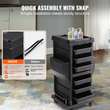 VEVOR Ultimate Salon Cartrolley Cart, Lockable Beauty Salon Cart for Stylist με 6 αφαιρούμενα συρτάρια &amp; θήκη εργαλείων, Πλαστικό καρότσι κομμωτηρίου με ρόδες που κλειδώνουν για Beauty SPA Barber