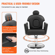 VEVOR Salon Chair, Hydraulic Recliner Barber Chair for Hair Stylist, 360 μοίρες Περιστρεφόμενη 90°-130° Ανακλινόμενη καρέκλα σαλονιού για Beauty Spa Shampoo, Μέγιστο βάρος φόρτωσης 330 lbs, Μαύρο