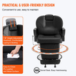 VEVOR Salon Chair, Hydraulic Recliner Barber Chair for Hair Stylist, 360 μοίρες Περιστρεφόμενη 90°-130° Ανακλινόμενη καρέκλα σαλονιού για Beauty Spa Shampoo, Μέγιστο βάρος φόρτωσης 330 lbs, Μαύρο