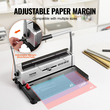 VEVOR Coil Spiral Binding Machine, Manual Book Maker 34-Holes Binding 120 Sheets, Punch Binder with Adjustable 3/16&quot; - 9/16&quot; Coil Binding Spines and Side Margin, for Letter Size, A4, A5