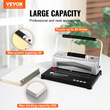 VEVOR Coil Spiral Binding Machine, Manual Book Maker with Electric Binding, 46-holes Binding 500 Sheets Punch Binder, with 100pcs 5/16&#039;&#039; Coil Binding Spines, for Letter Size, A4, A5