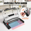 VEVOR Coil Spiral Binding Machine, Manual Book Maker with Electric Binding, 46-holes Binding 500 Sheets Punch Binder, with 100pcs 5/16&#039;&#039; Coil Binding Spines, for Letter Size, A4, A5