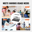 VEVOR Coil Spiral Binding Machine, Manual Book Maker with Electric Binding, 46-holes Binding 500 Sheets Punch Binder, with 100pcs 5/16&#039;&#039; Coil Binding Spines, for Letter Size, A4, A5